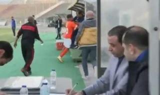 أول تعليق من مدرب المنصورة بعد الاعتداء عليه من لاعب الفريق.. فيديو