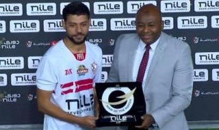 مصطفى شلبي رجل مباراة الزمالك والاتحاد السكندري بالدوري