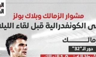 مشوار الزمالك وبلاك بولز في الكونفدرالية قبل لقاء الليلة.. إنفوجراف