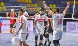 الزمالك بالزي الأبيض والليبرو بالزى الأسود فى البطولة العربية للكرة الطائرة