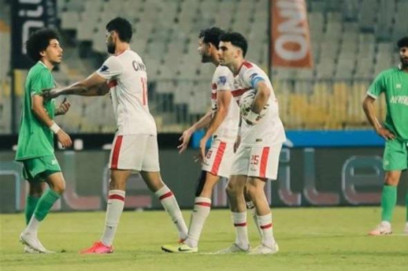 المصري يتقدم على الزمالك بهدف نظيف في الشوط الأول