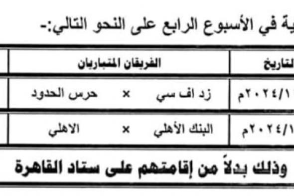 إقامة مباراتى الأهلى مع البنك وزد وحرس الحدود بالدورى فى استاد السلام